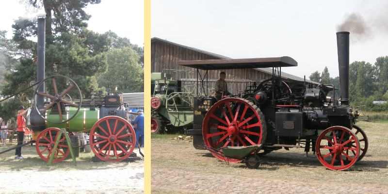 Foto: Dampfmaschinen mit Treibriemen